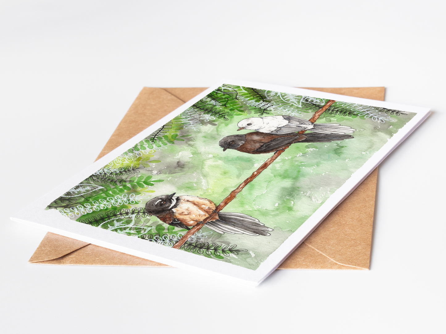 Three Pīwakawaka Greeting Card